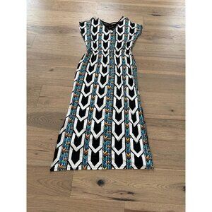 Womens Black and White Tribal Strappy